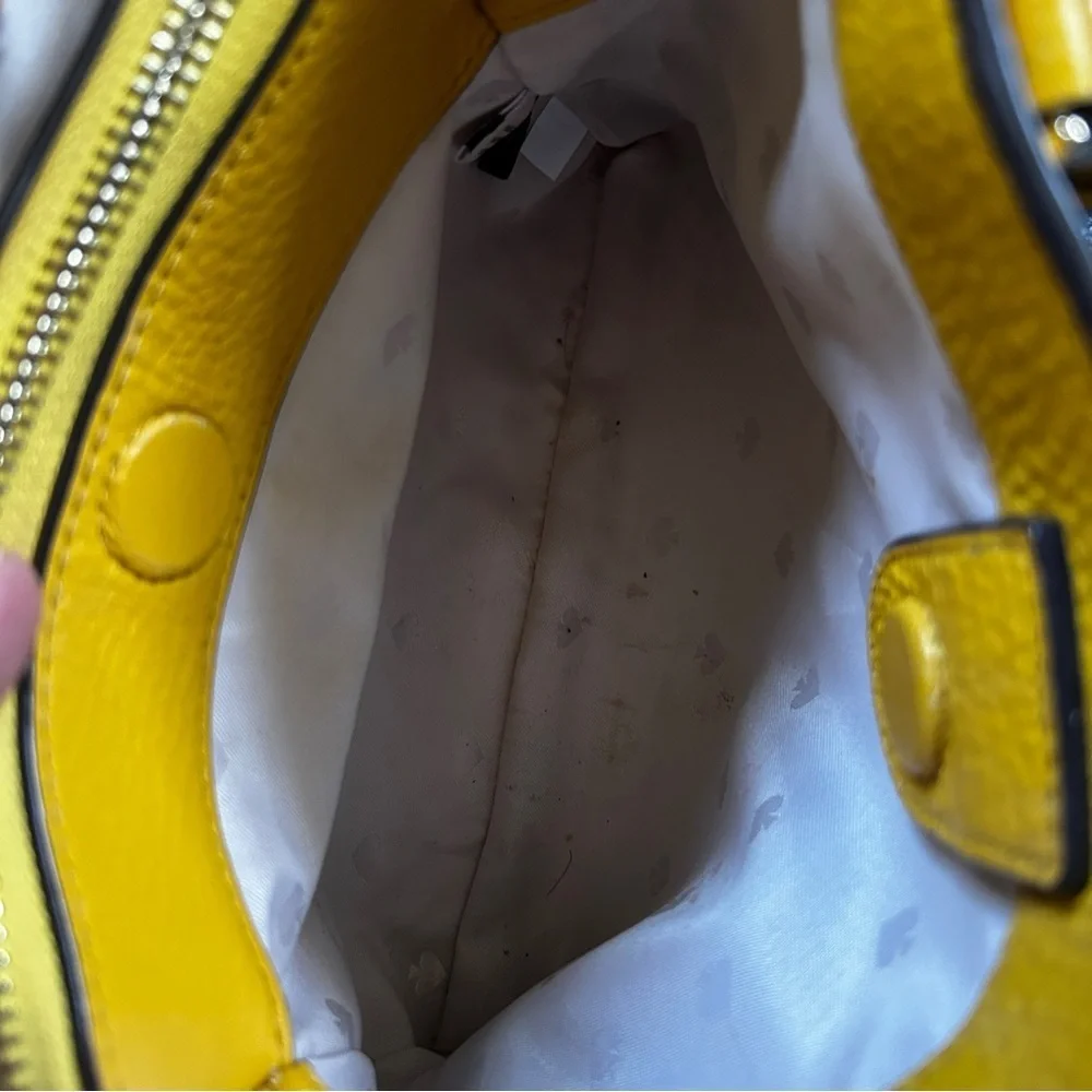 Kate Spade Womens Canary Yellow Jackson Three Compartment Satchel Handbag Small